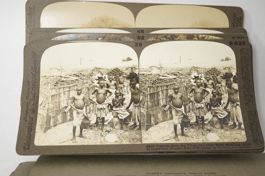 A collection of early 20th century Stereoscopic slides, of topographical African scenes. Condition - good